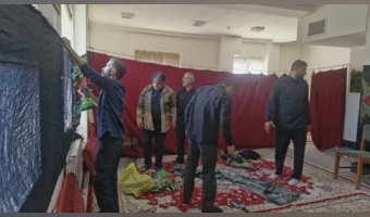 زیارت عاشورا، پذیرایی و تشکر از برگزارکنندگان در نمازخانه اداره منابع طبیعی و آبخیزداری شهرستان شاهرود
