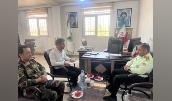 حضور و دیدار سرهنگ گیلوری با دکتر گیلوری در اداره منابع طبیعی و آبخیزداری شهرستان آرادان