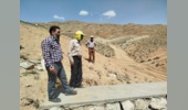 بازدید معاونت آبخیزداری و رئیس اداره مطالعات از پروژه احداث سنگ و ملات حوزه اروانه و حوزه افتر