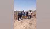 بازید و نظارت رئیس ادره آبخیز داری اداره کل مهندس یحیایی به همراه ناظر مقیم کارگاهی مهندس نوچه