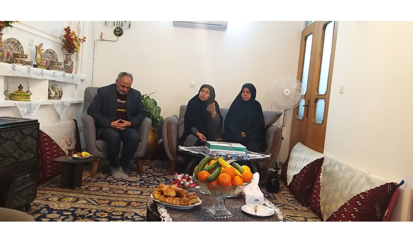 دیدار در روز تکریم از مادران و همسران معظم شهدا با خانواده معزز و معظم شهید والامقام محمد علی بلبلیان  