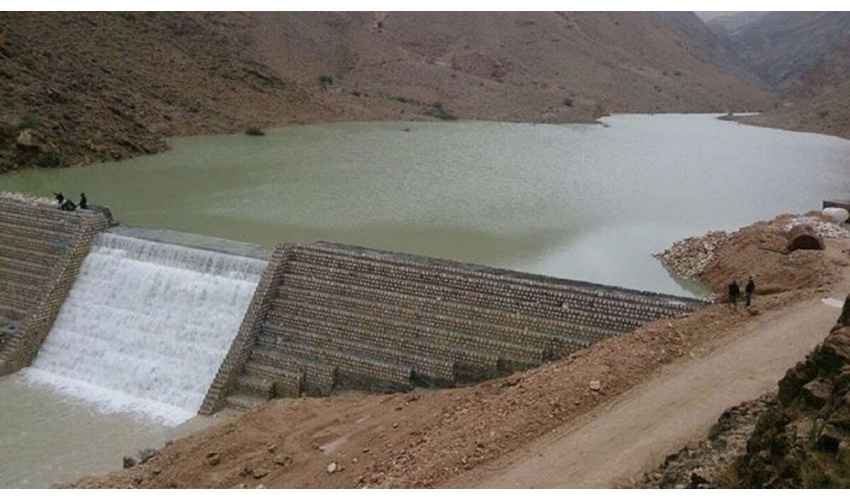 بند سنگ و ملات حوضه آبخیز کلاته خیج شهرستان  شاهرود احداث شد