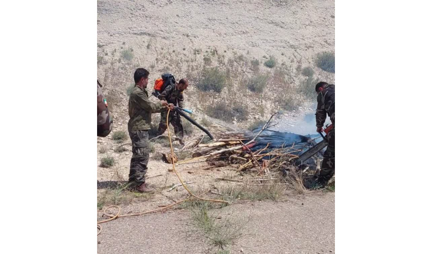 اجرای مانور آمادگی اطفاء حریق در مرتع آهوان شهرستان سمنان