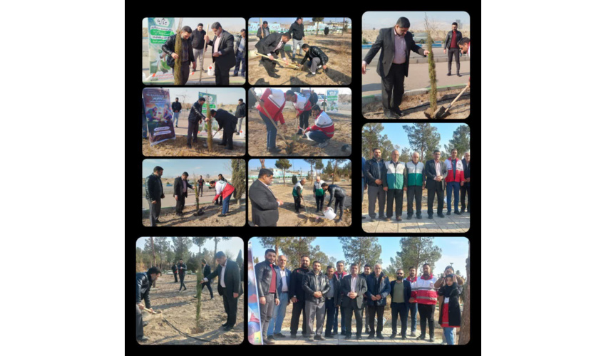 حضور حجت اله کرمانی فرماندار شهرستان سرخه در آیین سراسری پویش درختکاری " به نام پدر "/